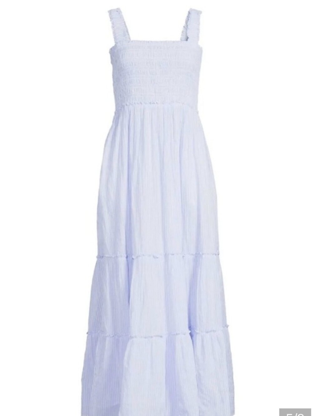 Lilly Pulitzer Light Blue Tiered Maxi Dress with Smocked Bodice - Picture 6 of 12